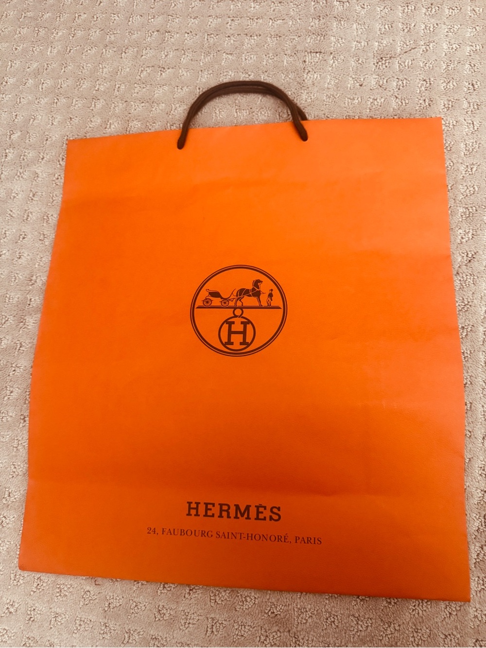 Hermes large Orange shopping Tote bag